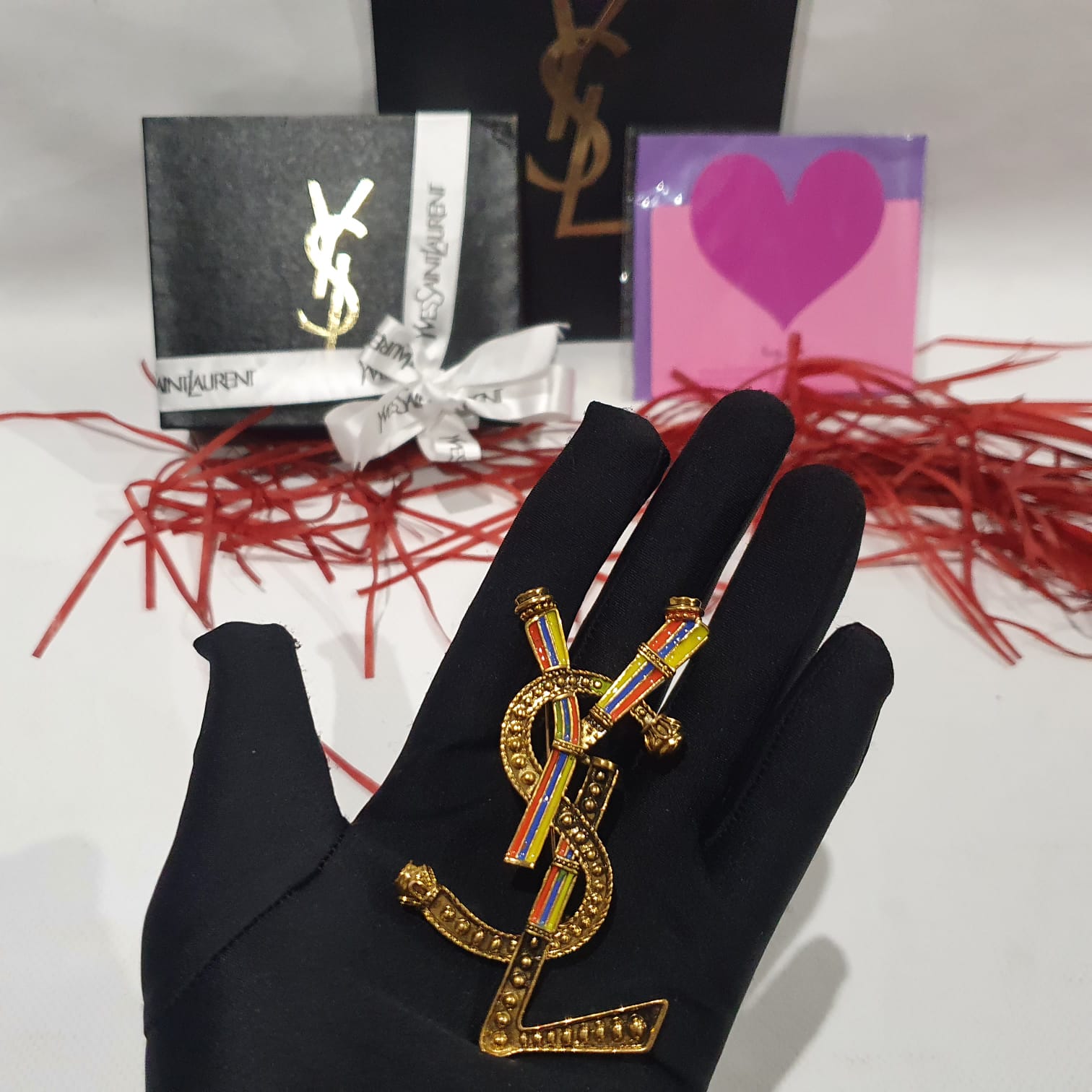 Yves Saint Laurent YSL Brooch Luxury Handbag