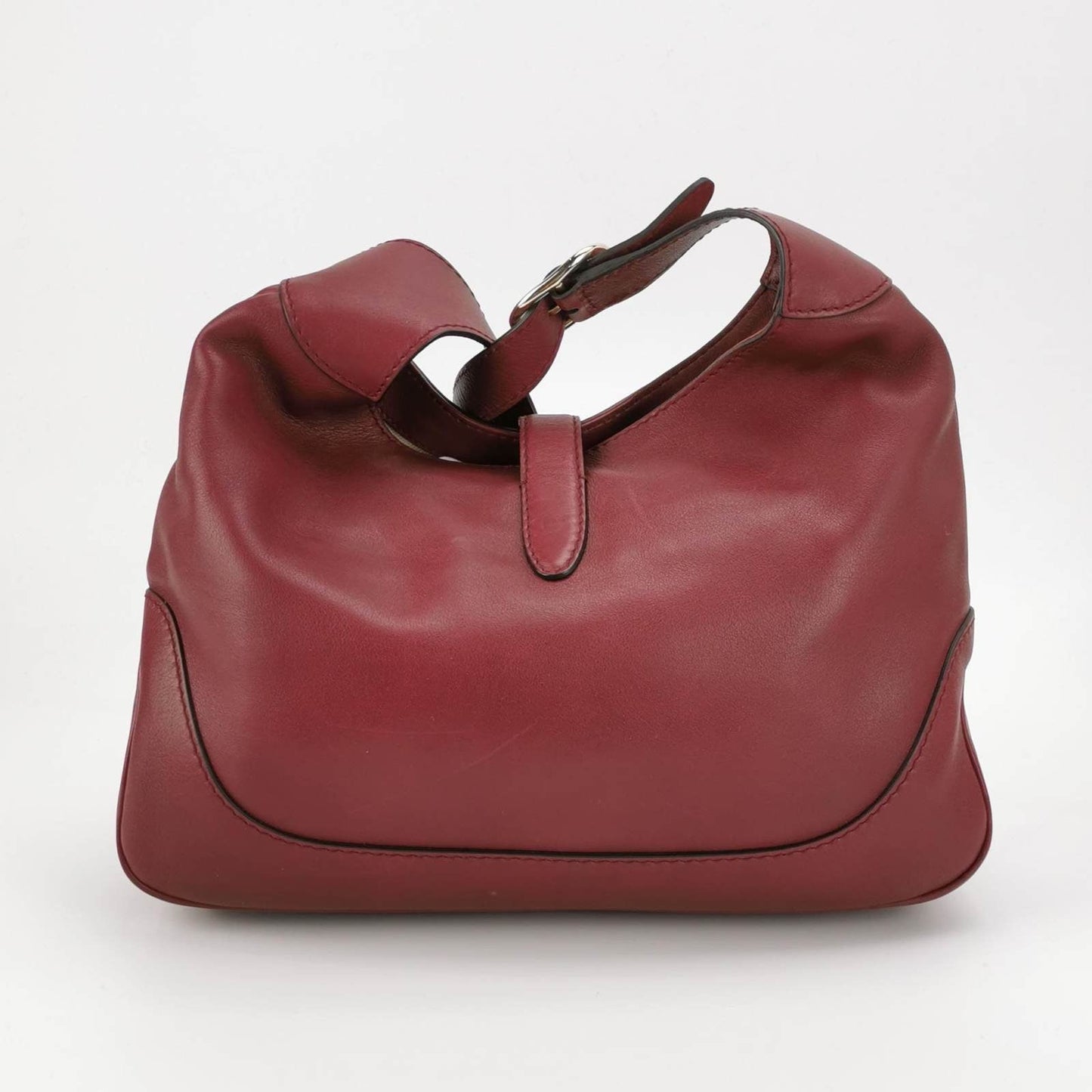 Gucci Jackie 1961 Soft Medium Leather Bag Burgundy Red