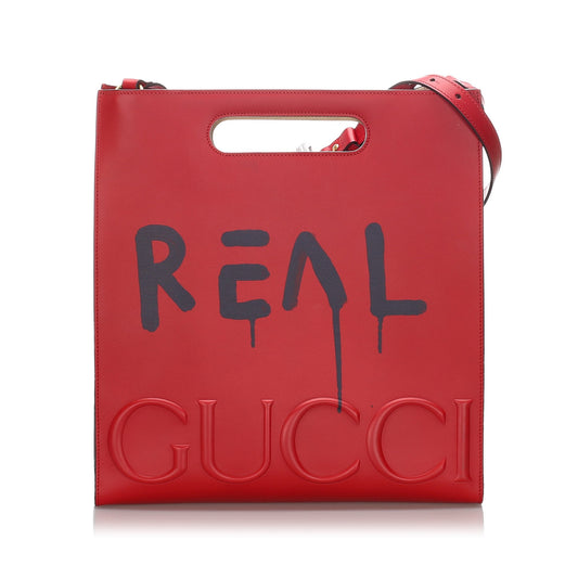 Gucci Red Leather Tote Style 3