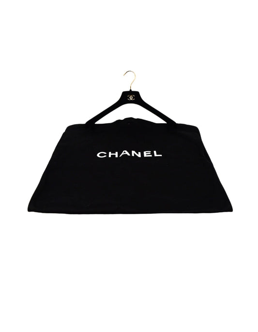 Chanel Black 64" Canvas Garment Bag w/ CC Hanger