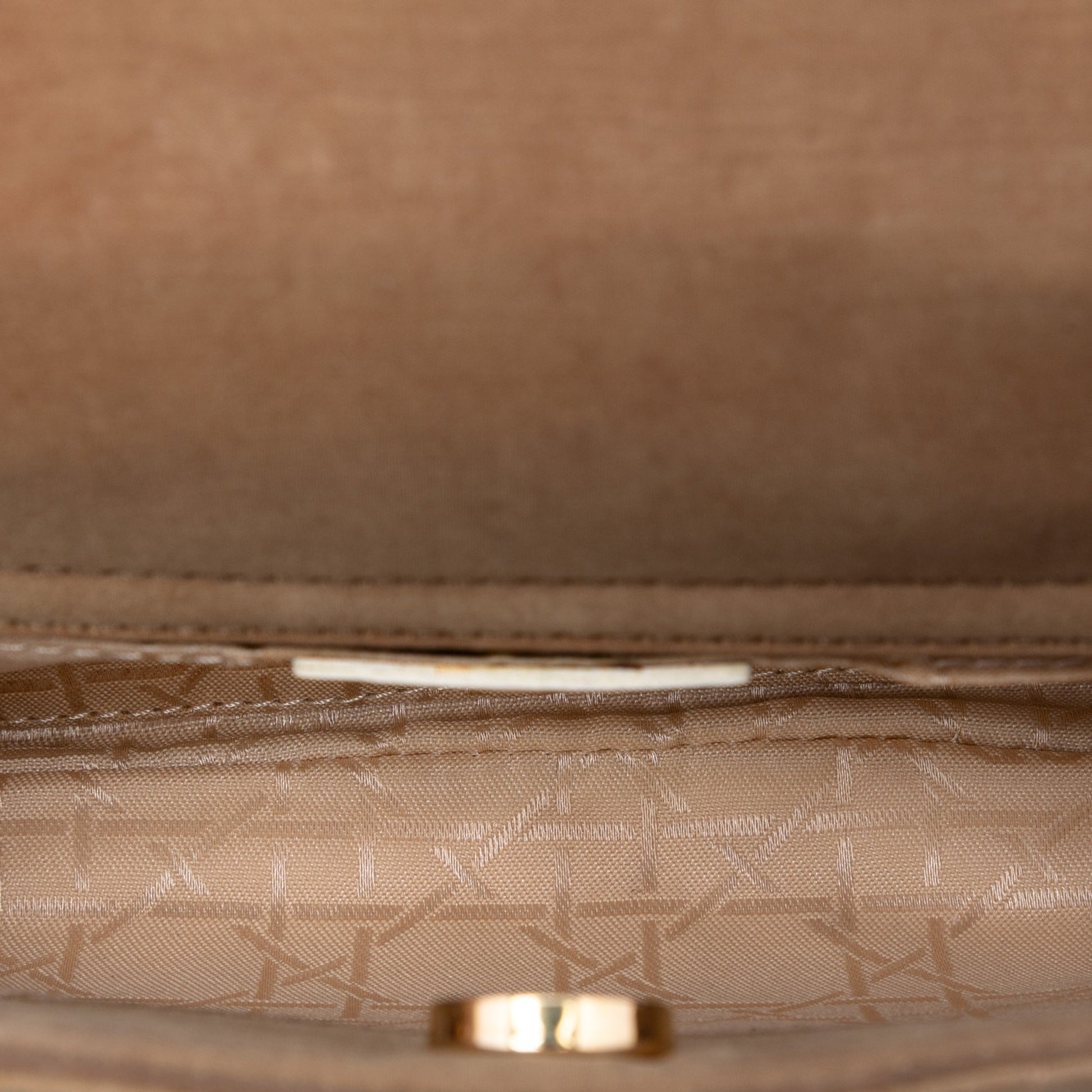 Tan Dior Suede Cannage Lady Dior Crossbody
