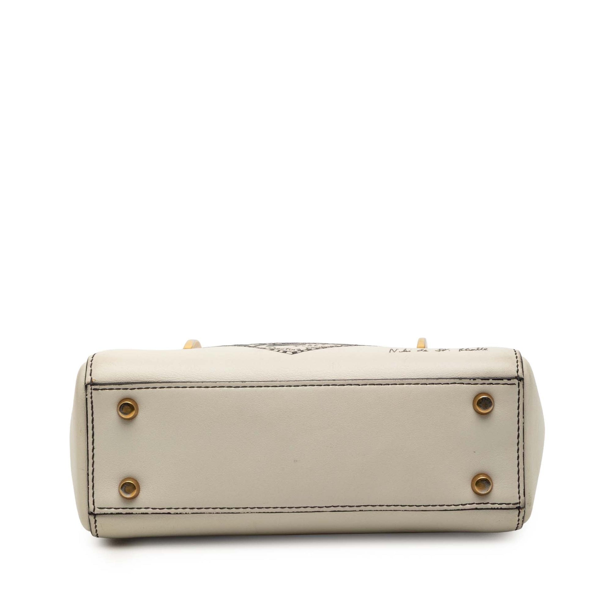 White Dior DiorAmour Niki De Saint Phalle Mini Calfskin Lady Dior Satchel