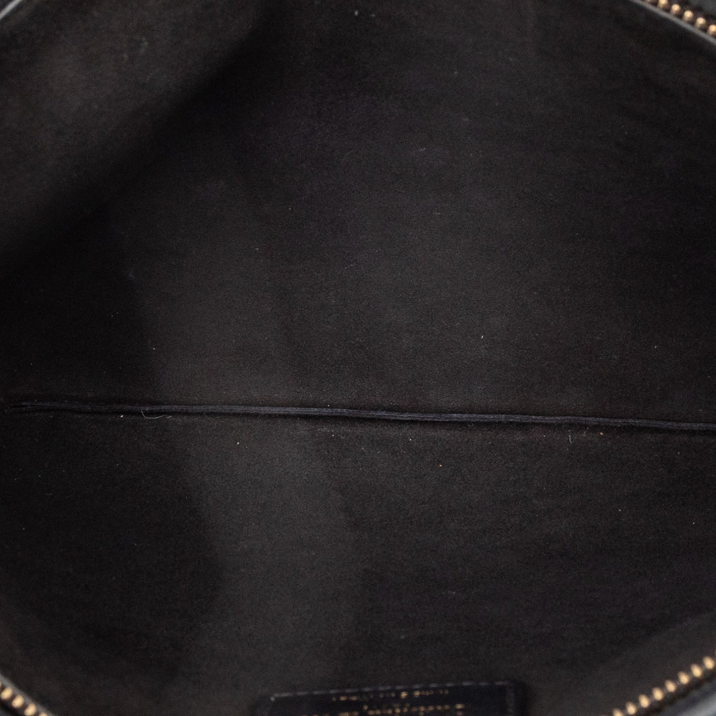 Black Dior Logo Embossed Leather Clutch