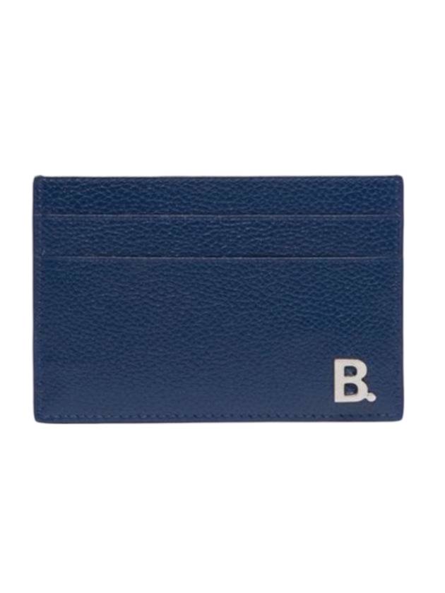 Luxury Balenciaga Trending 2026 BB Logo Card Wallet Blue