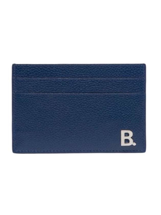 Luxury Balenciaga Trending 2026 BB Logo Card Wallet Blue