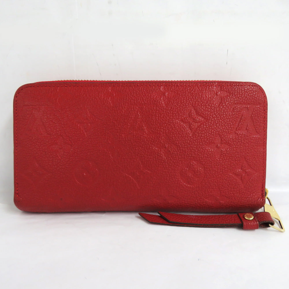 Louis Vuitton M63691 Monogram Amplant Scarlet Red Round Factor Head Wallet Leather