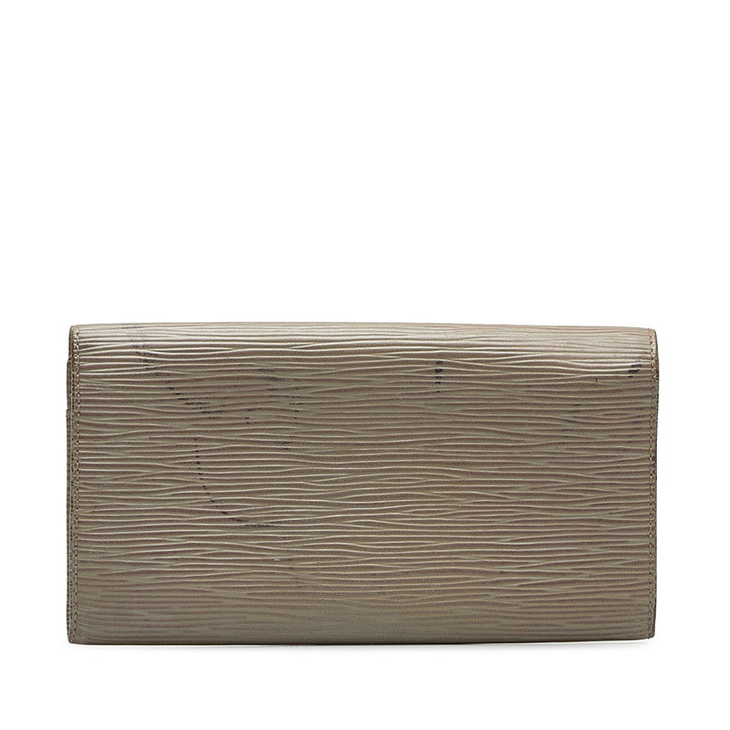 Louis Vuitton M6357C Gray Leather Louis Vuitton Long Wallet