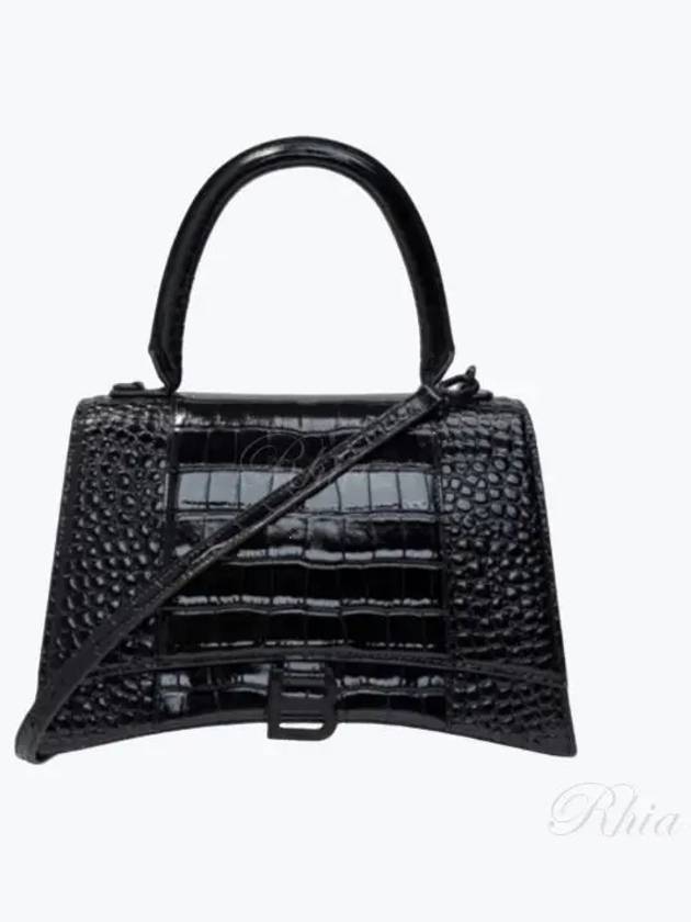 Luxury Balenciaga Trending 2026 Hourglass Top Handle Tote Bag Black