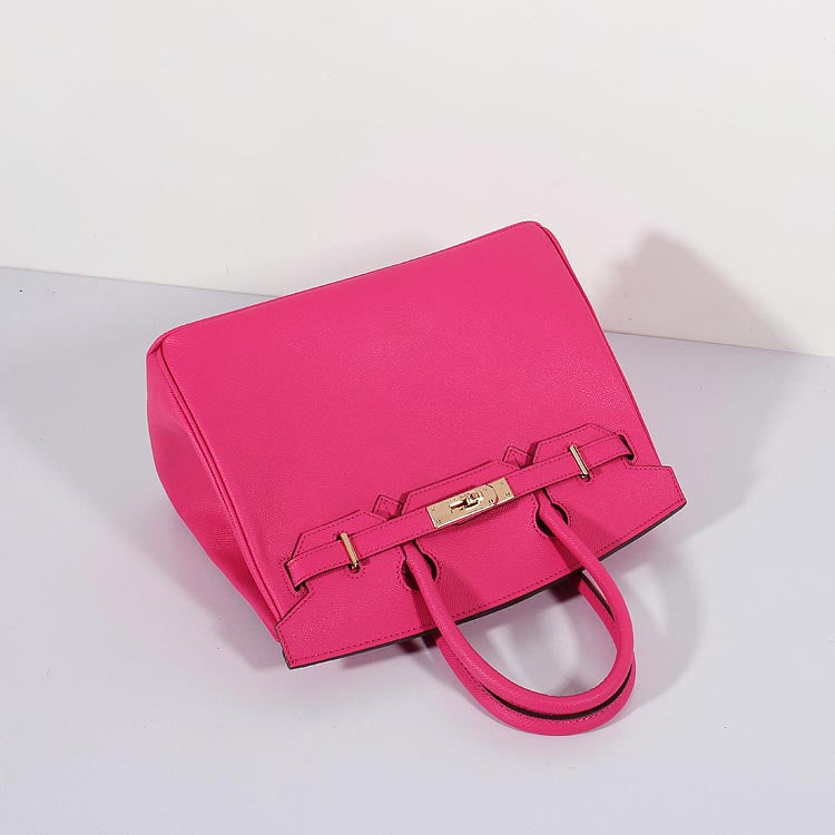 Luxury Hermes 30cm Birkin Bag Epsom Leather With Strap Rose Tyrien Gold