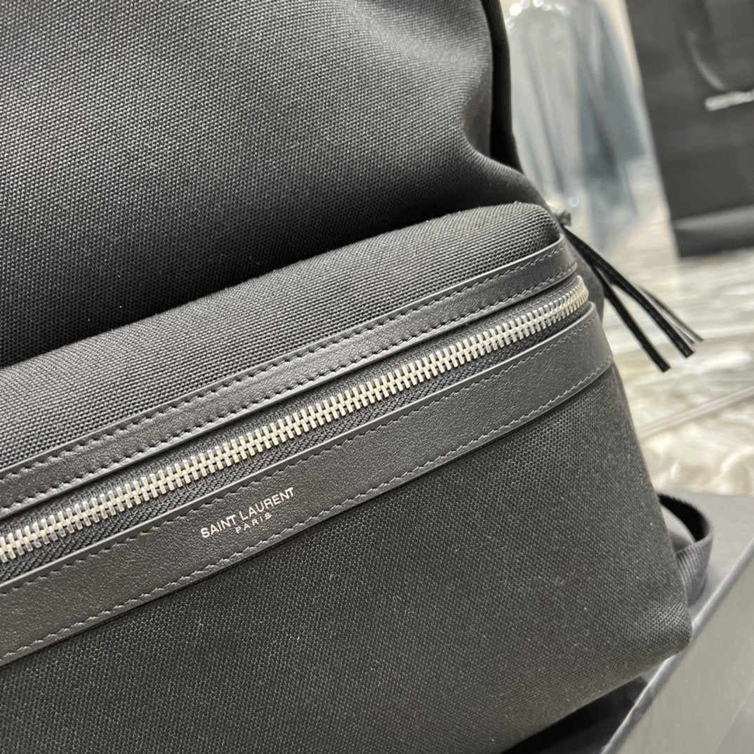 Yves Saint Laurent City Backpack In Canvas Unisex / Black