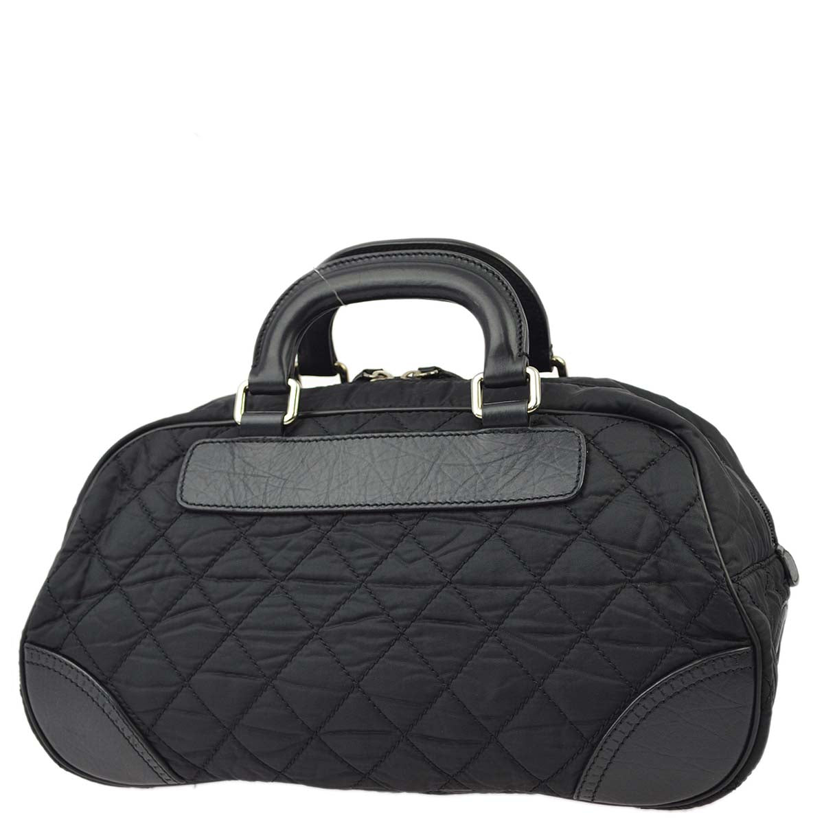 Chanel Black Nylon Calfskin Paris New York Duffle Handbag