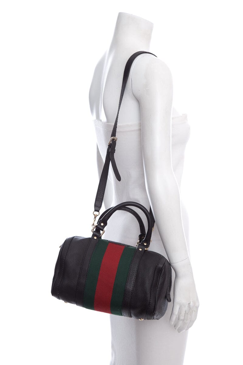Gucci Black Leather Handbag Style 1