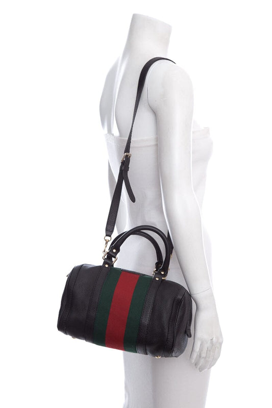 Gucci Black Leather Handbag Style 1