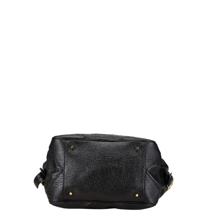 Burberry Logo Plate Leather 2way Bag