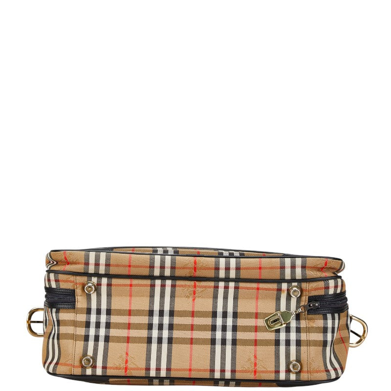 Burberry Nova Check Shadow Horse Canvas Leather 2way Shoulder Bag