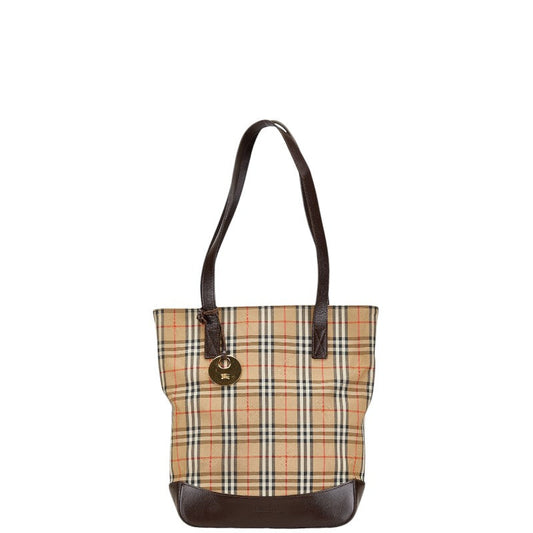 Burberry Nova Check Canvas Leather 2way Tote Bag