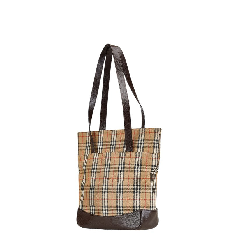 Burberry Nova Check Canvas Leather 2way Tote Bag