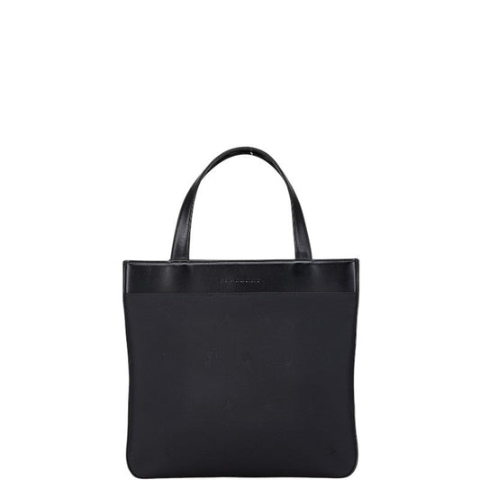Burberry Horse Logo Nylon Leather Handbag
