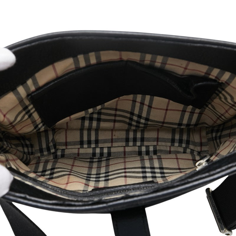 Burberry Nova Check Leather Shoulder Bag