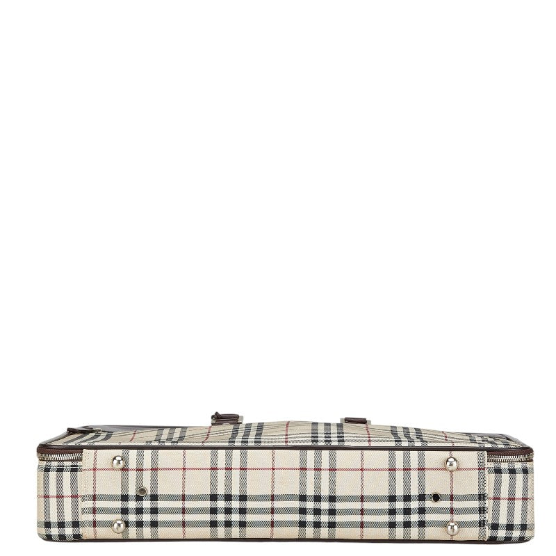 Burberry Nova Check Canvas Leather Briefcase