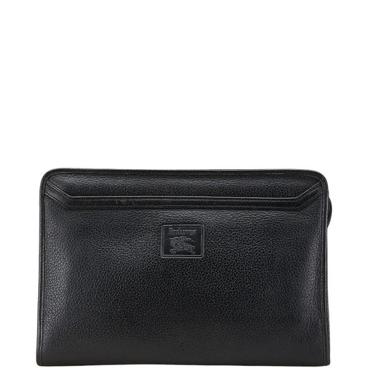 Burberry Nova Check Shadow Horse Leather Clutch Bag