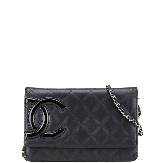 Chanel Cambon Line Lambskin Chain Shoulder Bag Classic Flap