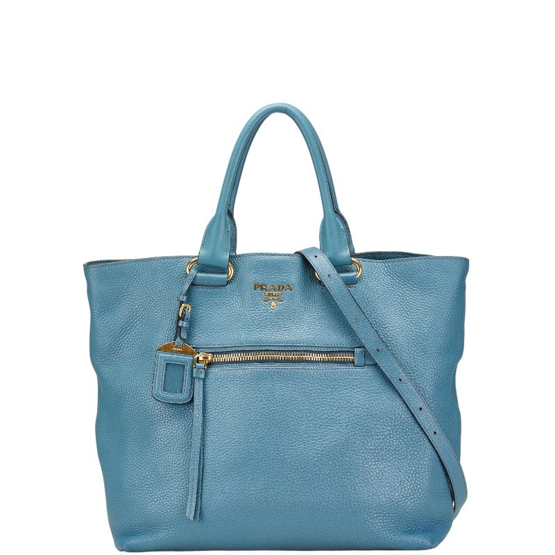 Prada Logo Hardware Leather 2way Bag