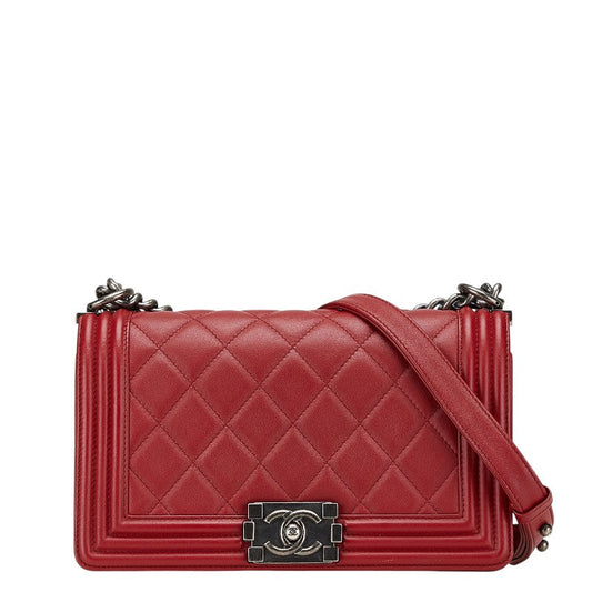 Chanel Boy Chanel Lambskin Shoulder Bag Classic Flap