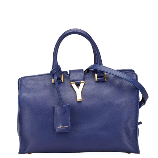 Saint Laurent YSL Logo Petit Cabas Leather 2way Bag