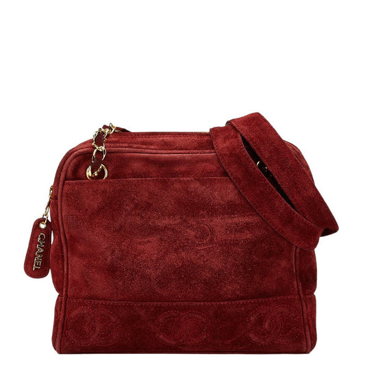 Chanel Triple Coco Suede Chain Tote Bag