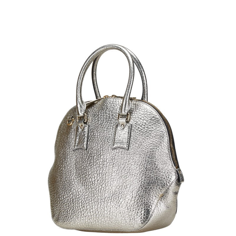 Burberry Logo Plate Leather 2way Bag