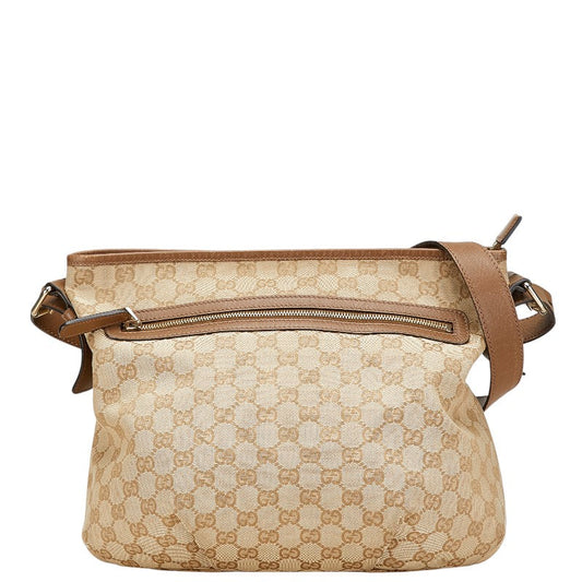 Gucci GG Canvas Canvas Leather Shoulder Bag