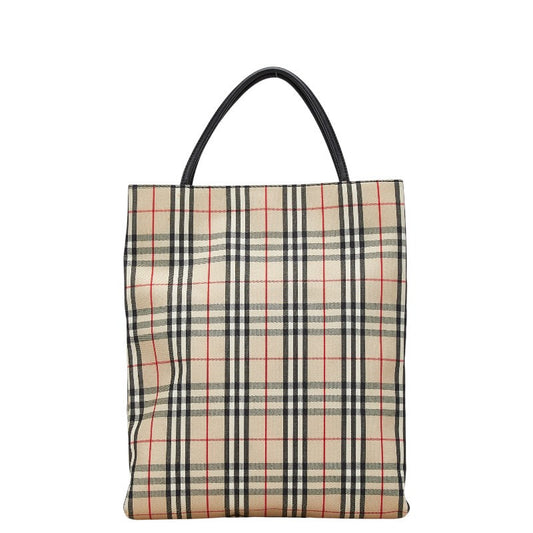 Burberry Nova Check Canvas Leather Handbag