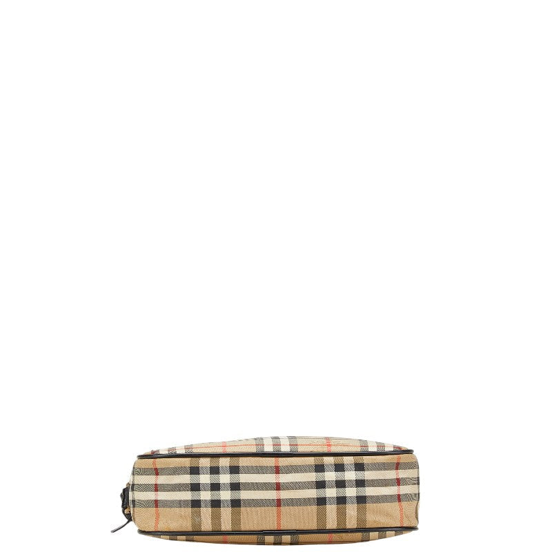 Burberry Nova Check Shadow Horse Canvas Leather Shoulder Bag