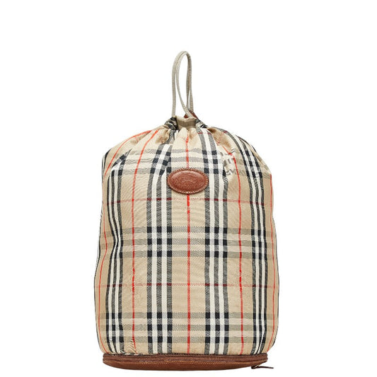 Burberry Nova Check Shadow Horse Canvas Leather Shoulder Bag
