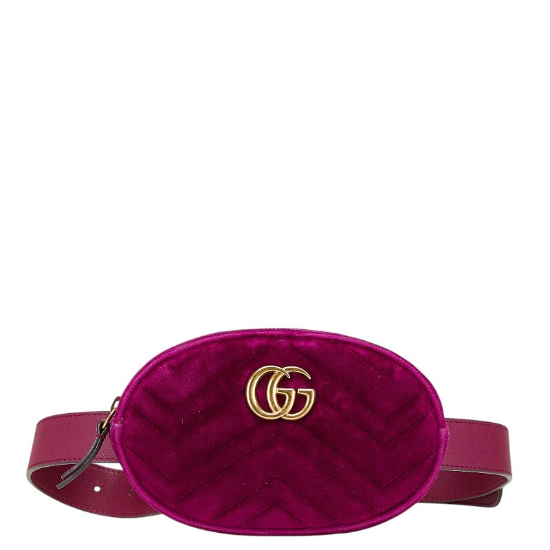 Gucci GG Marmont Quilted Velvet Waist Bag