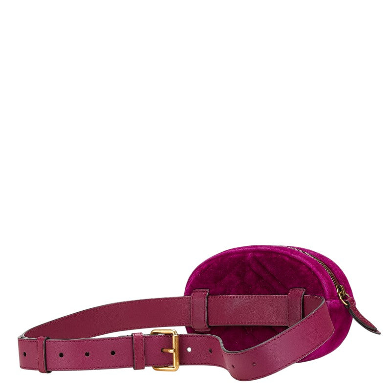 Gucci GG Marmont Quilted Velvet Waist Bag