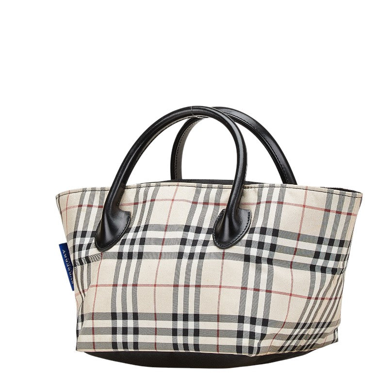 Burberry Nova Check Nylon Leather Handbag