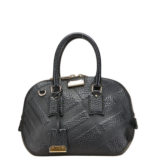 Burberry Logo Hardware Leather Handbag