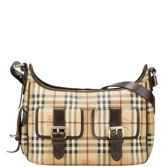 Burberry Nova Check Shadow Horse PVC Leather Shoulder Bag