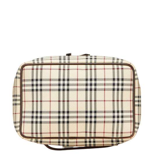 Burberry Nova Check Canvas Leather Handbag Pouch