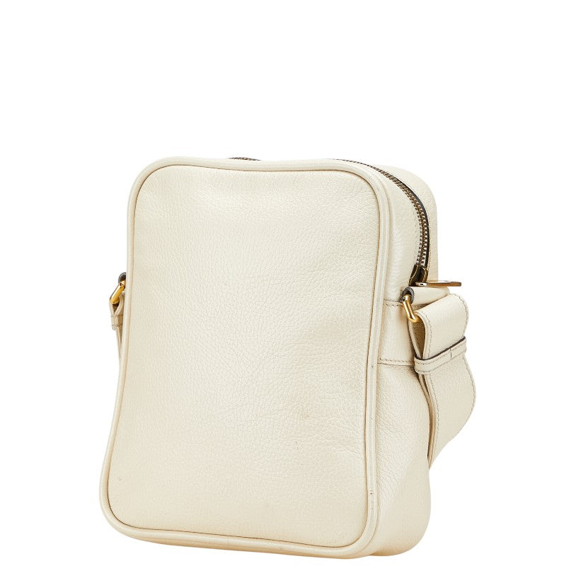 Gucci Logo Print Leather Shoulder Bag