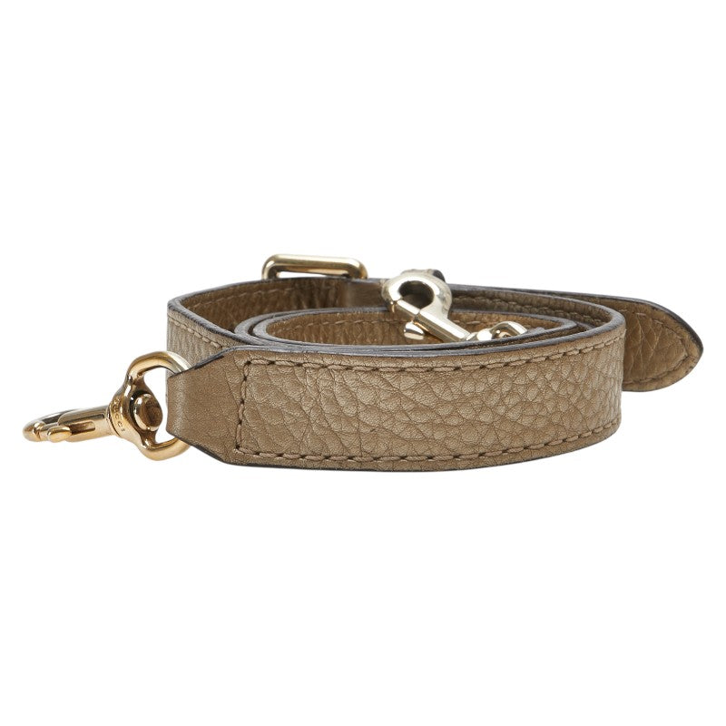 Gucci Official Name Leather Shoulder Strap