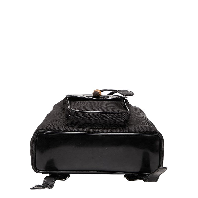 Gucci Bamboo Nylon Leather Backpack
