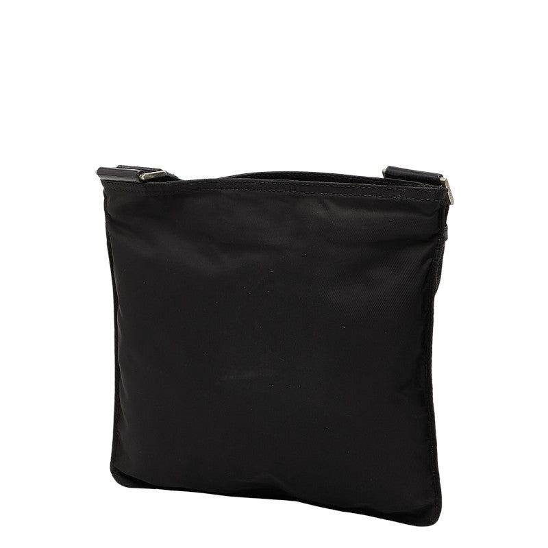 Prada Triangle Logo Plate Nylon Shoulder Bag