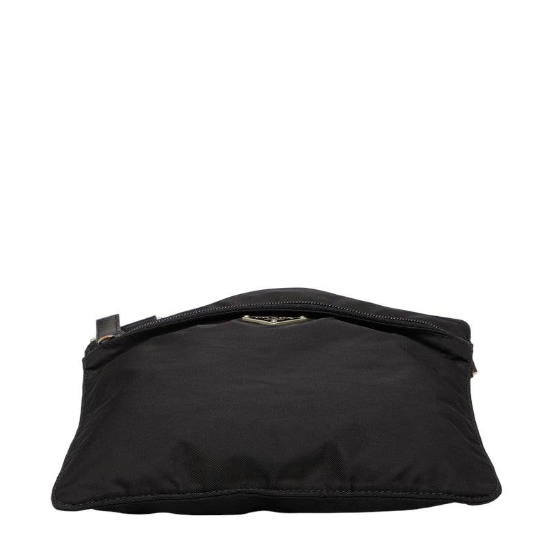 Prada Triangle Logo Plate Nylon Shoulder Bag