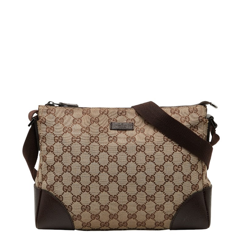 Gucci GG Canvas Shoulder Bag Canvas Leather