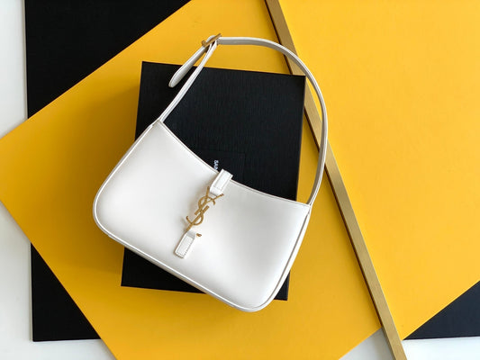 Yves Saint Laurent LE Hobo Bag White Material