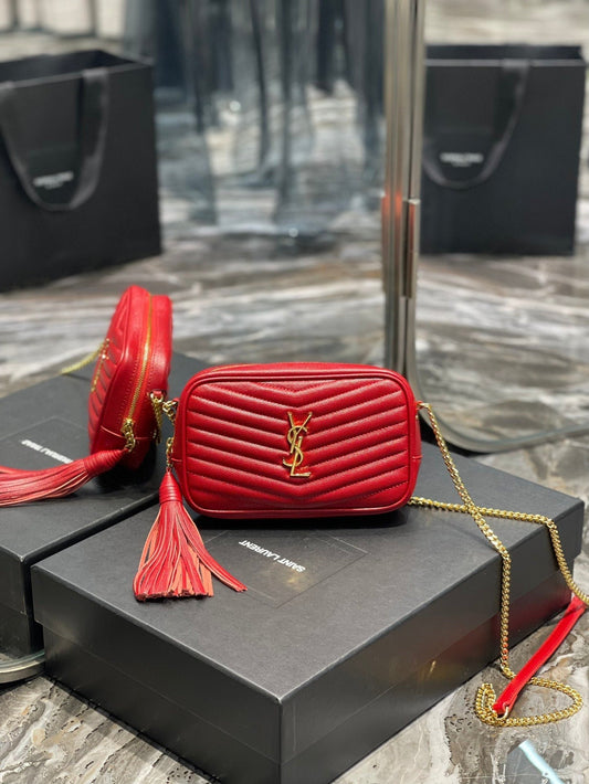 Yves Saint Laurent Lou Mini Bag Red