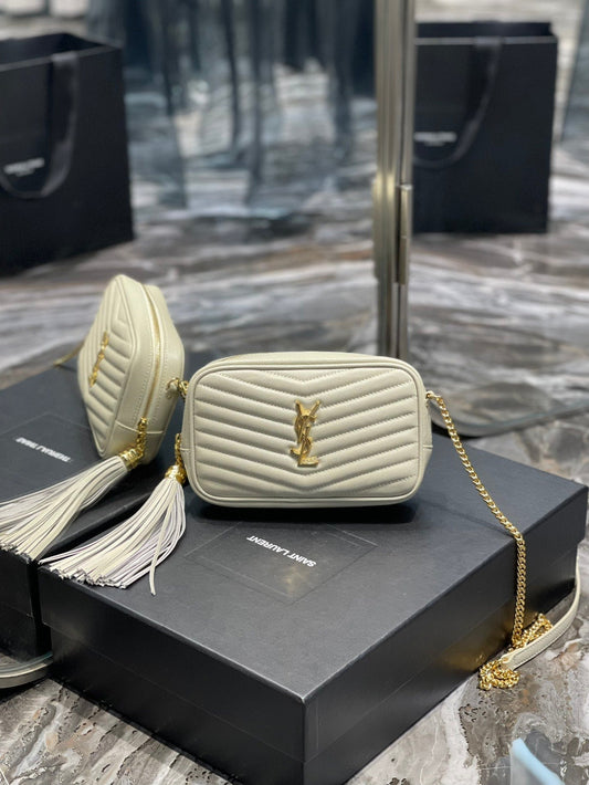 Yves Saint Laurent Lou Mini Bag White